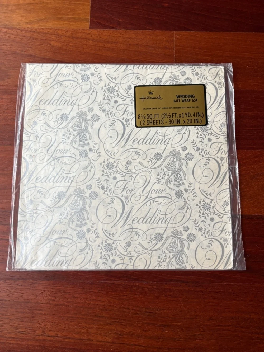 Vintage Hallmark and Gibson Wedding & Bridal Shower Gift Wrap Paper